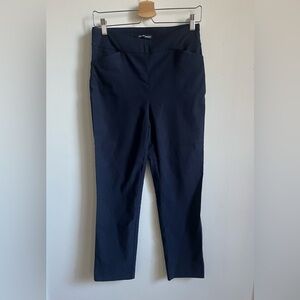 Hillary Radley Small Navy Ankle Pull on Pants Straight Skinny Office career